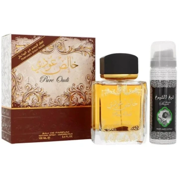 Set Lattafa Pure Oudi Edp 100ml + Deodorant 50ml 6
