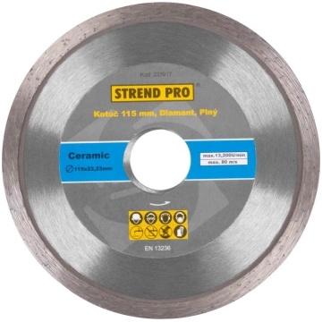 Dimanta griešanas disks 115 mm Strend Pro, ar dzes