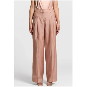 Matte silk and cotton organza trousers First light