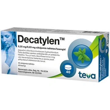 DECATYLEN 0,25mg/0,03mg sūkājamās tabletes N40