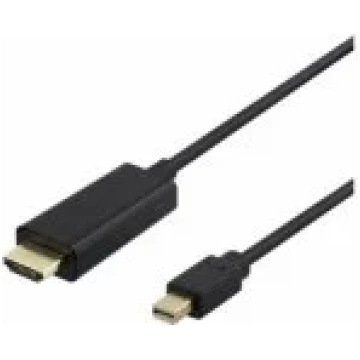 Deltaco Cable HDMI Mini Displayport 4K 60Hz 3m Bla