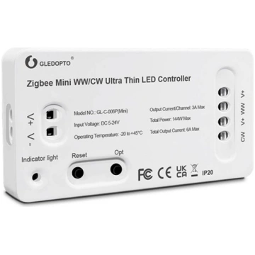 Ultra Mini kontrolieris LED WW/CW GL ZigBee HUE TU