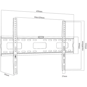 Maclean TV MC-419 Wall Mount Bracket 32"-100" VESA