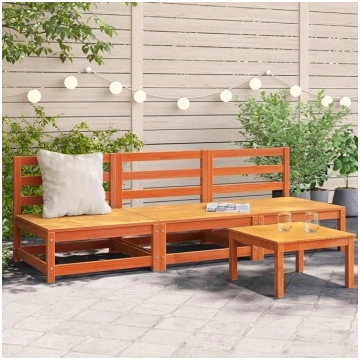 Homgoday Garden Sofas without Armrests 3 Pack Brow