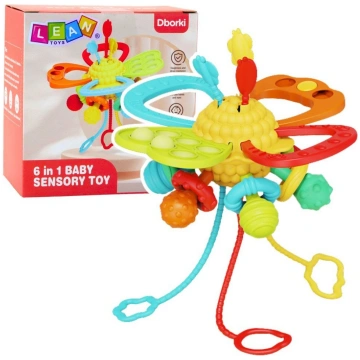 Leantoys Rotaļlieta Sensorā 6in1 Zobgrauzis Sznurk