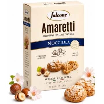 Mīkstie itāļu amaretti cepumi ar lazdu riekstiem F