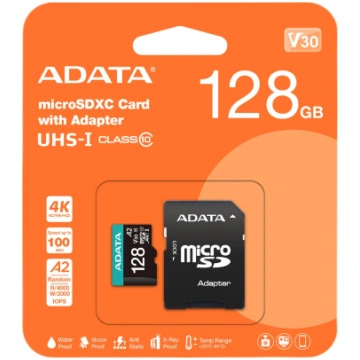 Adata Premier Pro 128 GB UHS1 U3 V30 A2 microSD at