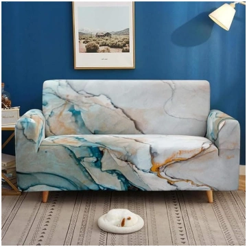 Sofa Throws Sofa Cover, 3D Marble Print, 1, 2, 3, 