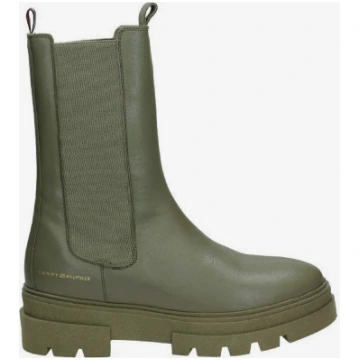 TOMMY HILFIGER - Sieviešu pussezonas ādas zābaki, 