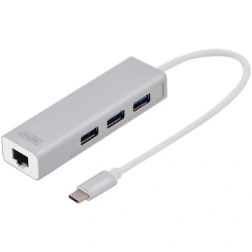 Digitus USB Type-C 3-Port Hub + Gigabit Ethernet D