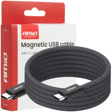 Magnētiskais USB kabelis USB-C uz USB-C 60W 1m AMI