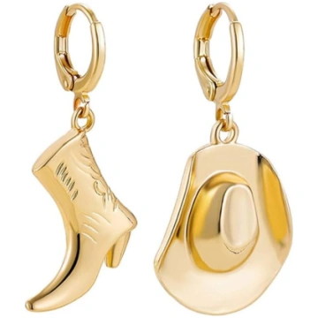 Inateannal Gold Huggie Hoop Earrings Petite Hat Bo