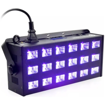 LED UV reflektors ar stroboskopu Light4Me 18x3W DM