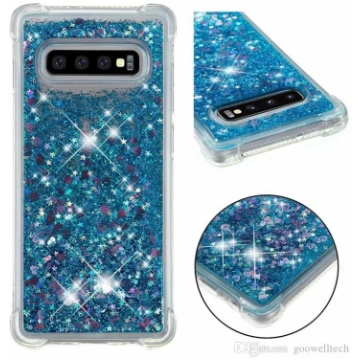 iLike Samsung S10e Back Case Liquid Sparkle Blue S