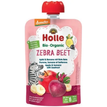 Holle BIO Zebra Beet ābolu biezenis ar banāniem un