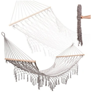 Boho stila dārza hamaks, pelēks Nav norādīts