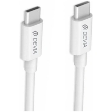 Vads Devia, USB-C, 100 cm, balta krās., 60 W
