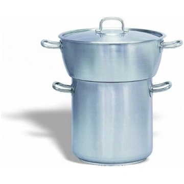Domed shell liner with 18/10 stainless steel lid C