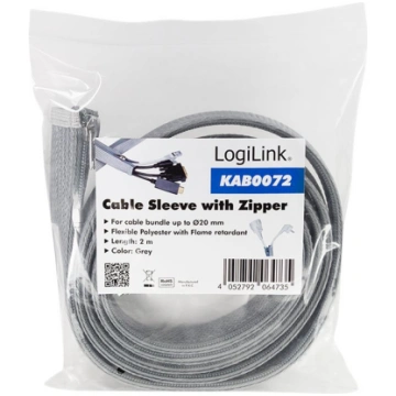 LogiLink cable management sleeve - with zipper KAB