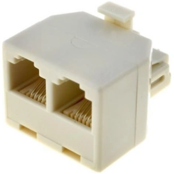 ; Splitter; Layout: 6p4c; RJ11 socket x2,RJ11 plug
