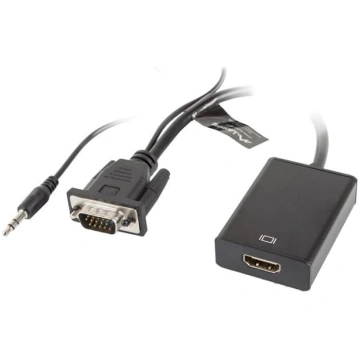 Lanberg ad-0021-bk adapteris (d-sub (vga), mini li