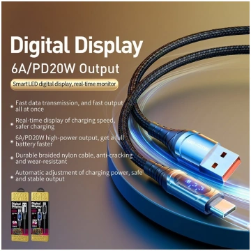 Kabel USB Wekome USB-C - Lightning 1 m Czarny (WK-