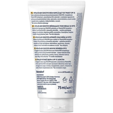 Nivea MEN Krem 75ml Sensitive do twarzy SPF15 0190