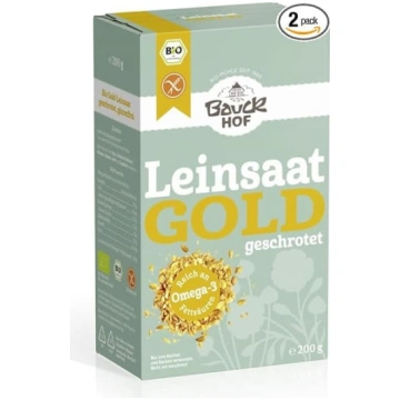 Zelta linsēklas sasmalcinātas bez lipekļa, organis