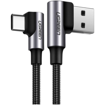 Leņķveida pīts kabelis USB - USB-C Quick Charge 3,
