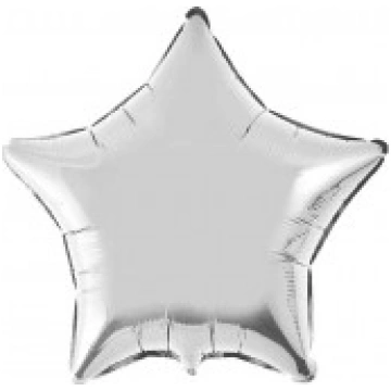 Folijas balons zvaigzne, sudraba, spīdīga, 81cm, F