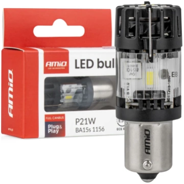 LED bulb LumiTec BA15S P21W 12V FULL CANBUS biała 