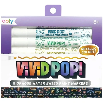 Ooly - Acrylic Markers 8 Pcs - Vivid Pop - Metalli
