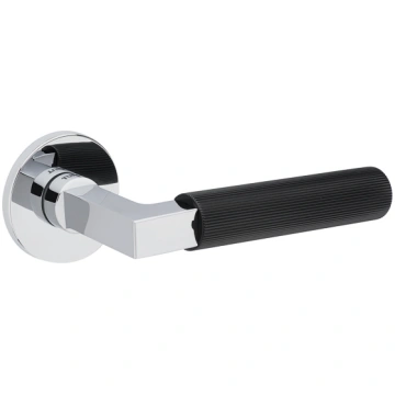 Durvju rokturi TUPAI 4211 R5S Polished Chrome/ Bla