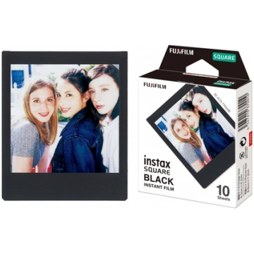 Fujifilm Instax Square Instant Film, Black | Gloss