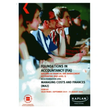 MANAGING COSTS AND FINANCE - EXAM KIT KAPLAN PUBLI