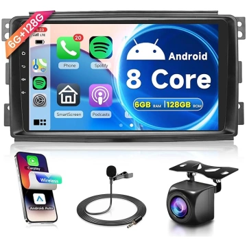 6G + 128G 8 kodolu bezvadu Carplay Android auto ra