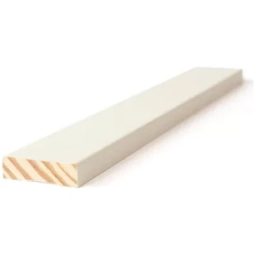 Aploda masīvkoka Gruntēta balta 12x44x2200