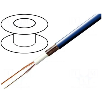 Wire: microphone cable | 2x0,35mm2 | blue | OFC | 