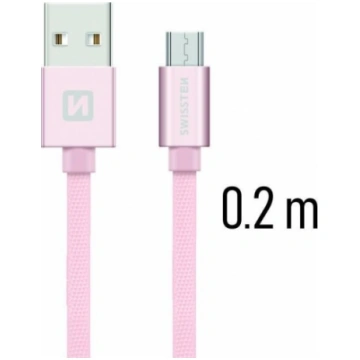 Swissten Textile Quick Charge Universāls Micro USB