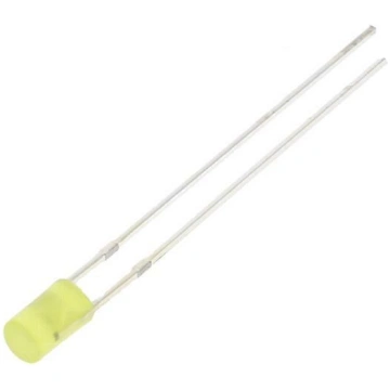LED; yellow; 3mm; 330mcd; 140°; Front: flat; 12VDC