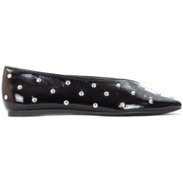 AREZZO - Patent leather ballerina with studs