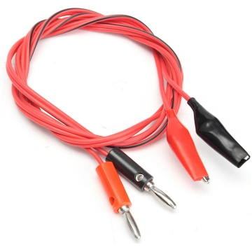 Cable BANANA plug to crocodile clip 1m OEM AN0293-
