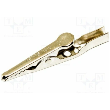 Crocodile clip; 10A; Grip capac: max.7.9mm; Overal