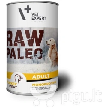 Raw Paleo konservi pieaugušiem suņiem ar tītaru, b