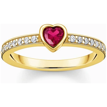 Thomas Sabo TR2448-995-10-56 Gold-plated solitaire