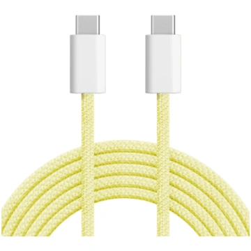 60W USB Type C - USB Type C kabelis 1m dzeltens Kr