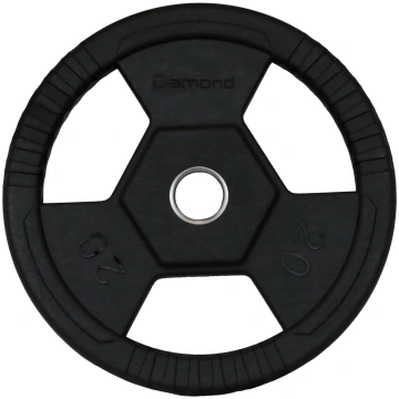 Disco olimpionico gommato ruvido tri-grip linea Di