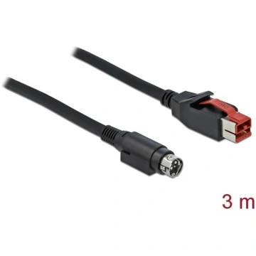 Delock PoweredUSB cable male 24 V to Mini-DIN 3 pi