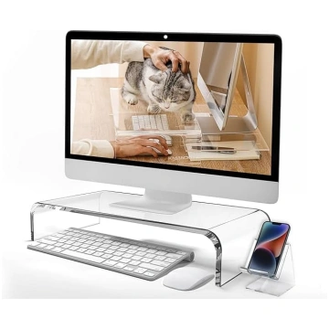 Premium Acrylic Monitor Stand, Computer Riser, Acr