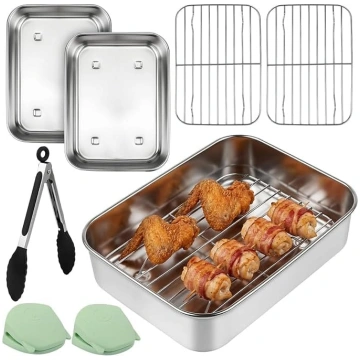6 gabalu komplekts Airfryer piederumi - 304 nerūsē